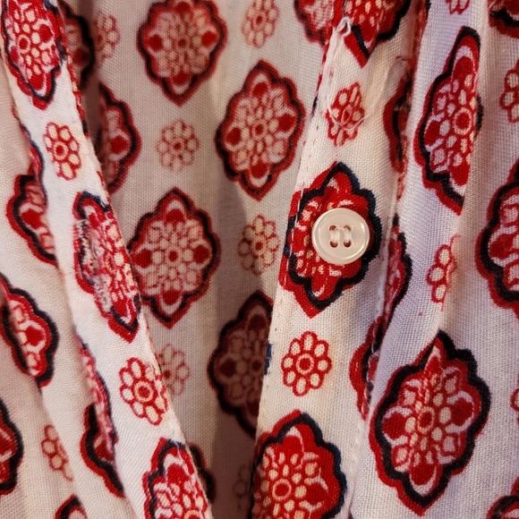 Bohemian, Red and Cream Dress - Picture 4 of 9